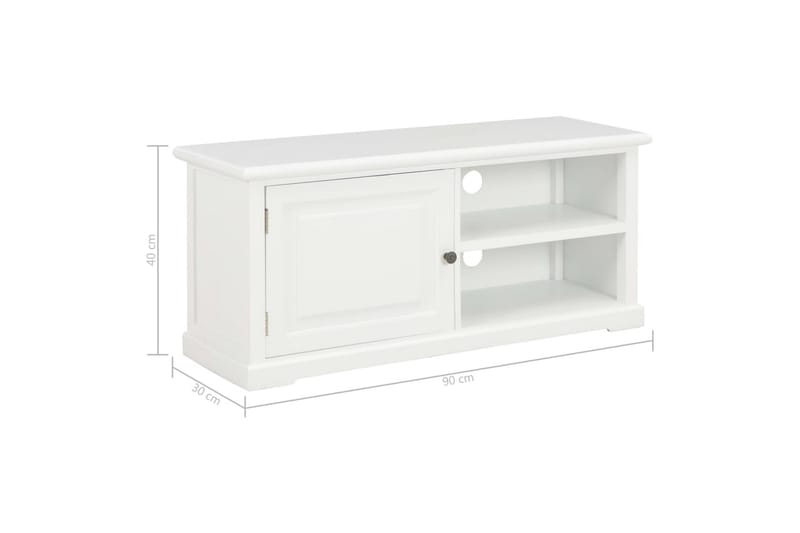 TV-bänk vit 90x30x40 cm trä - Vit - Möbler - Vardagsrum - Tv-möbler & mediamöbler - Tv-bänkar