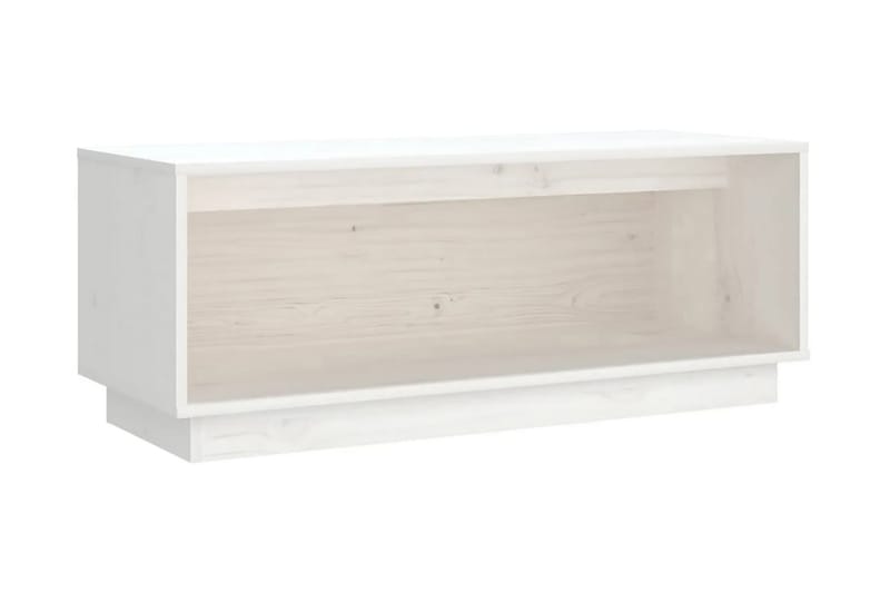Tv-bänk vit 90x35x35 cm massiv furu - Vit - Möbler - Vardagsrum - Tv-möbler & mediamöbler - Tv-bänkar