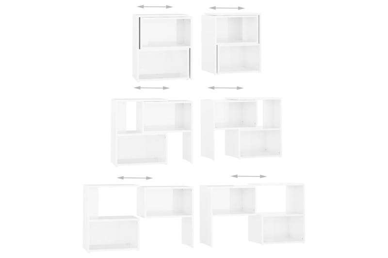 TV-bänk vit högglans 104x30x52 cm spånskiva - Vit - Möbler - Vardagsrum - Tv-möbler & mediamöbler - Tv-bänkar