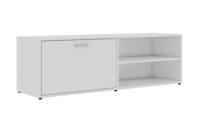TV-bänk vit högglans 120x34x37 cm spånskiva - Vit - Möbler - Vardagsrum - Tv-möbler & mediamöbler - Tv-bänkar
