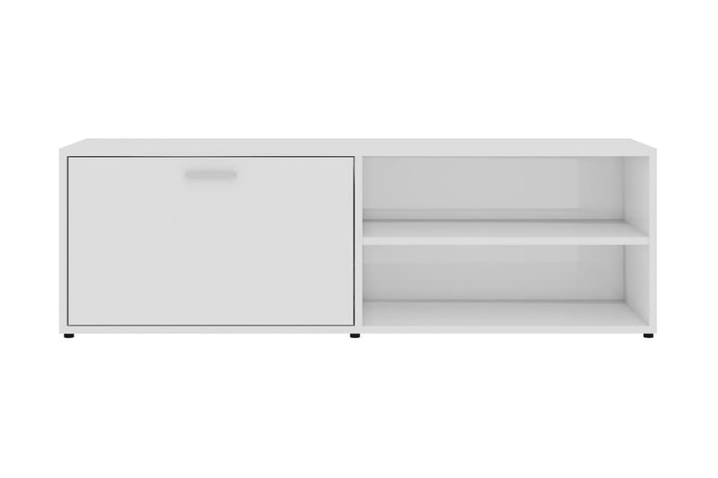 TV-bänk vit högglans 120x34x37 cm spånskiva - Vit - Möbler - Vardagsrum - Tv-möbler & mediamöbler - Tv-bänkar