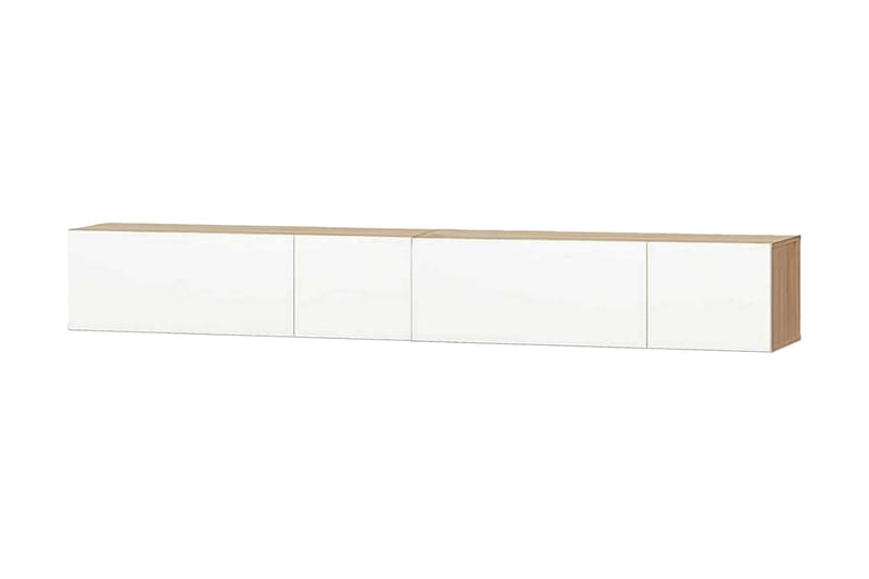 TV-bänkar 2 st spånskiva 120x40x34 cm vit högglans ek - Vit - Möbler - Vardagsrum - Tv-möbler & mediamöbler - Tv-bänkar