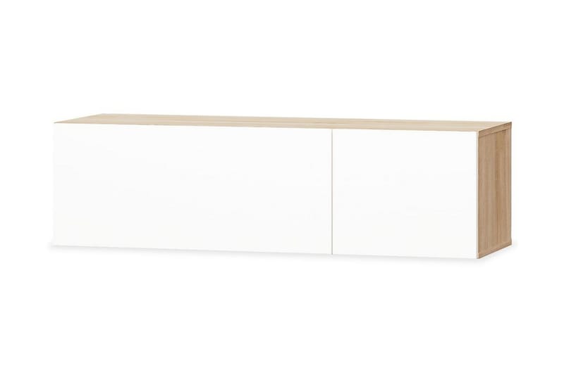 TV-bänkar 2 st spånskiva 120x40x34 cm vit högglans ek - Vit - Möbler - Vardagsrum - Tv-möbler & mediamöbler - Tv-bänkar
