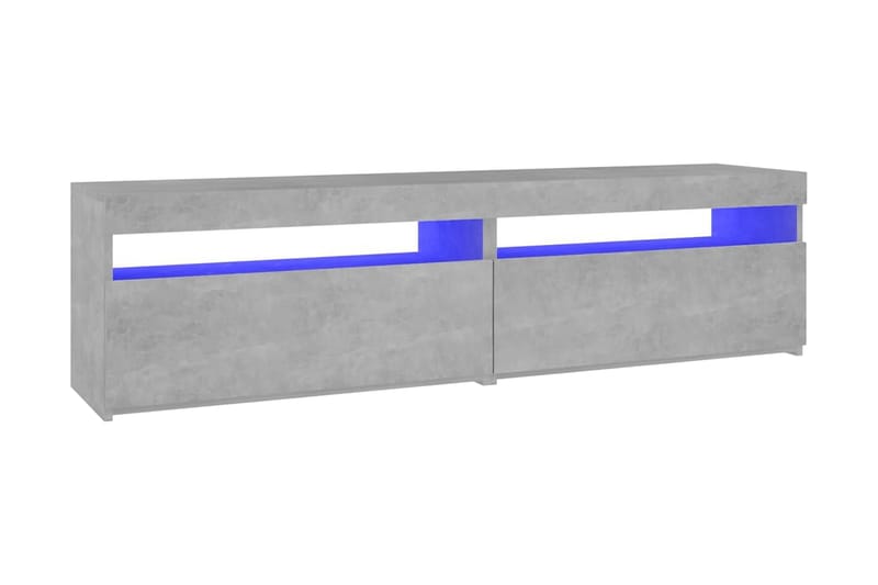 Tv-bänkar med LED-belysning 2 st betonggrå 75x35x40 cm - Grå - Möbler - Vardagsrum - Tv-möbler & mediamöbler - Tv-bänkar