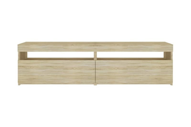 Tv-bänkar med LED-belysning 2 st sonoma-ek 75x35x40 cm - Brun - Möbler - Vardagsrum - Tv-möbler & mediamöbler - Tv-bänkar