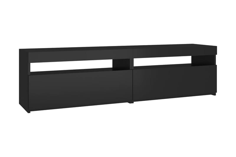 Tv-bänkar med LED-belysning 2 st svart 75x35x40 cm - Svart - Möbler - Vardagsrum - Tv-möbler & mediamöbler - Tv-bänkar