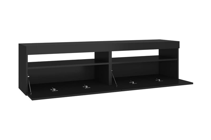 Tv-bänkar med LED-belysning 2 st svart 75x35x40 cm - Svart - Möbler - Vardagsrum - Tv-möbler & mediamöbler - Tv-bänkar