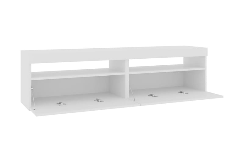 Tv-bänkar med LED-belysning 2 st vit högglans 75x35x40 cm - Vit - Möbler - Vardagsrum - Tv-möbler & mediamöbler - Tv-bänkar