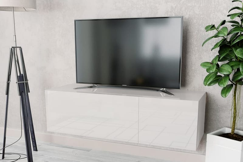 TV-möbel spånskiva 120x40x34 cm vit högglans - Vit - Möbler - Vardagsrum - Tv-möbler & mediamöbler - Tv-bänkar