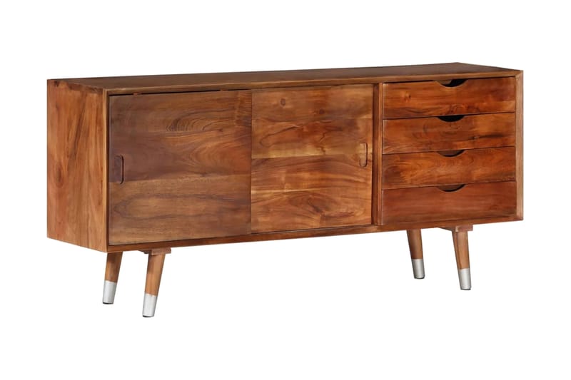 TV-skåp 118x30x55 cm massivt akaciatr�ä - Brun - Möbler - Vardagsrum - Tv-möbler & mediamöbler - Tv-bänkar