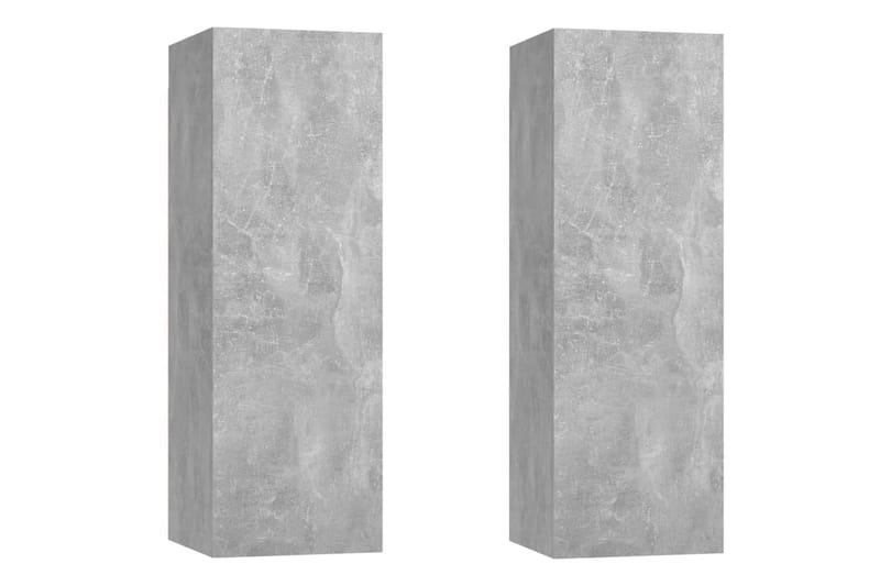 TV-skåp 2 st betonggrå 30,5x30x90 cm spånskiva - Grå - Möbler - Vardagsrum - Tv-möbler & mediamöbler - Tv-bänkar