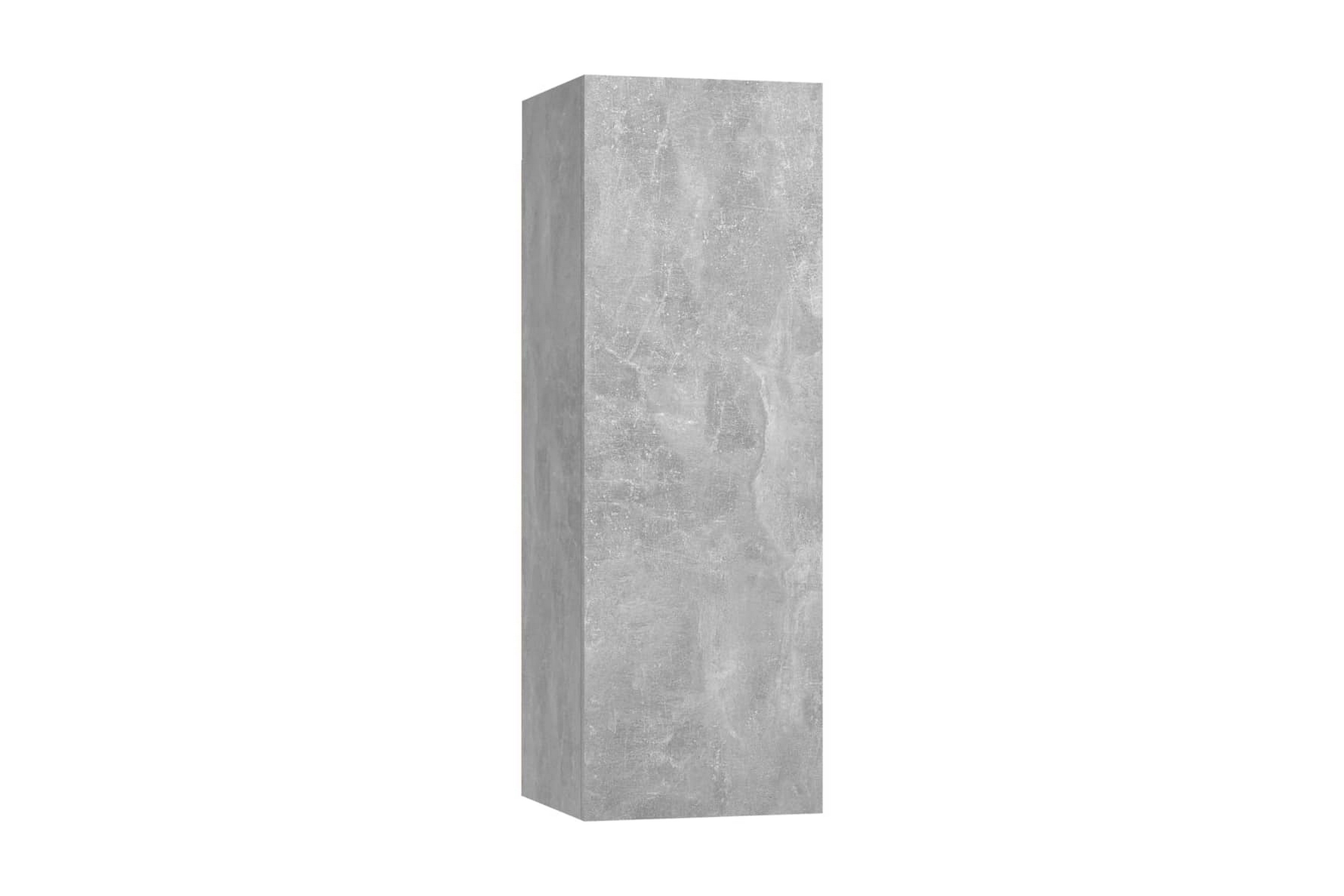 TV-skåp 2 st betonggrå 30,5x30x90 cm spånskiva – Grå