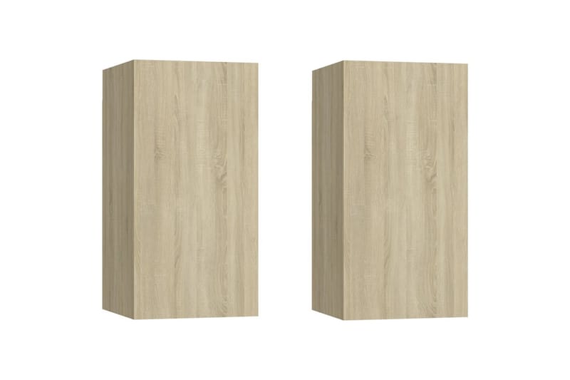 TV-skåp 2 st sonoma-ek 30,5x30x60 cm spånskiva - Brun - Möbler - Vardagsrum - Tv-möbler & mediamöbler - Tv-bänkar