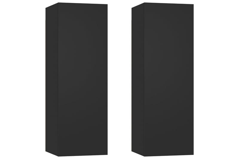 TV-skåp 2 st svart 30,5x30x90 cm spånskiva - Svart - Möbler - Vardagsrum - Tv-möbler & mediamöbler - Tv-bänkar