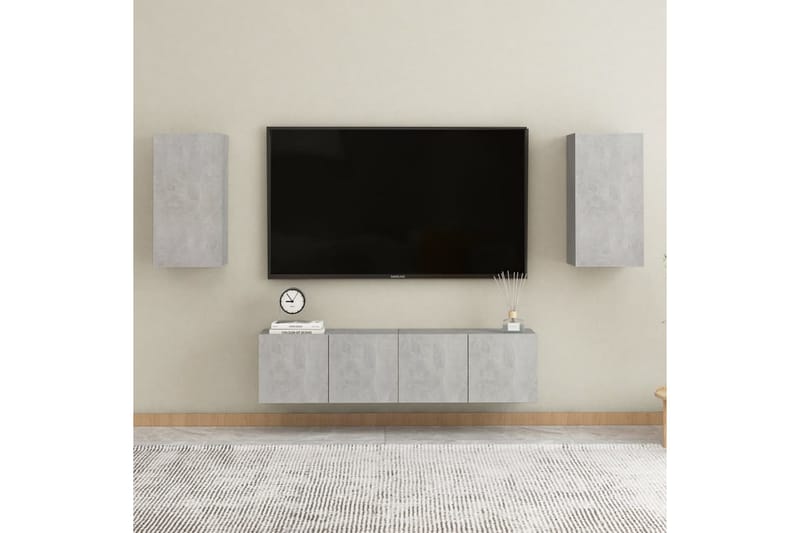 TV-skåp betonggrå 30,5x30x60 cm spånskiva - Grå - Tv-bänkar
