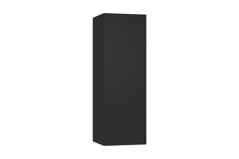 TV-skåp svart 30,5x30x90 cm spånskiva - Svart - Tv-bänkar