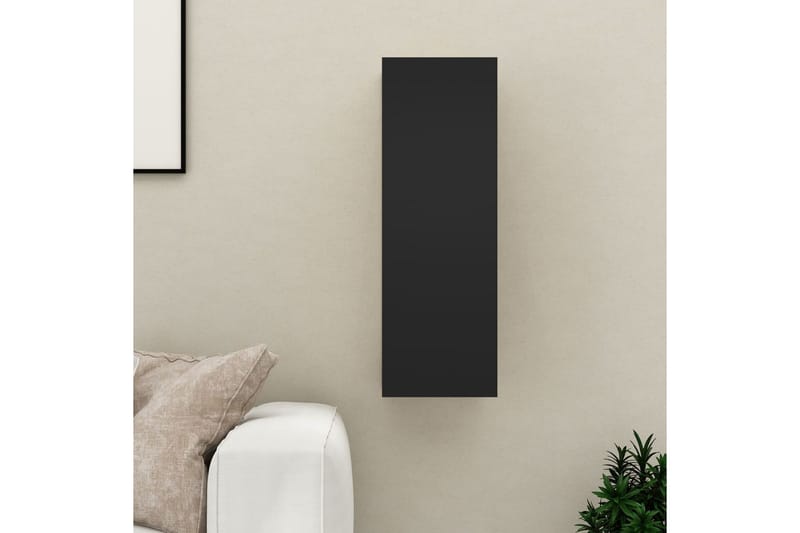 TV-skåp svart 30,5x30x90 cm spånskiva - Svart - Möbler - Vardagsrum - Tv-möbler & mediamöbler - Tv-bänkar