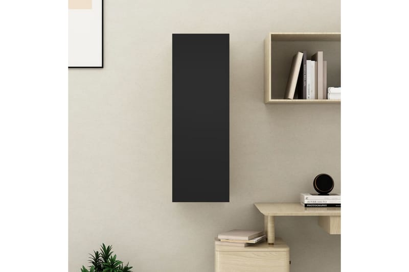 TV-skåp svart 30,5x30x90 cm spånskiva - Svart - Möbler - Vardagsrum - Tv-möbler & mediamöbler - Tv-bänkar