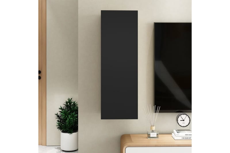 TV-skåp svart 30,5x30x90 cm spånskiva - Svart - Möbler - Vardagsrum - Tv-möbler & mediamöbler - Tv-bänkar