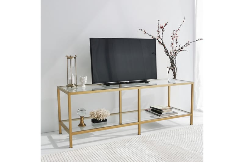 TYNDARIS Tv-bänk 130 cm Guld - Möbler - Vardagsrum - Tv-möbler & mediamöbler - Tv-bänkar