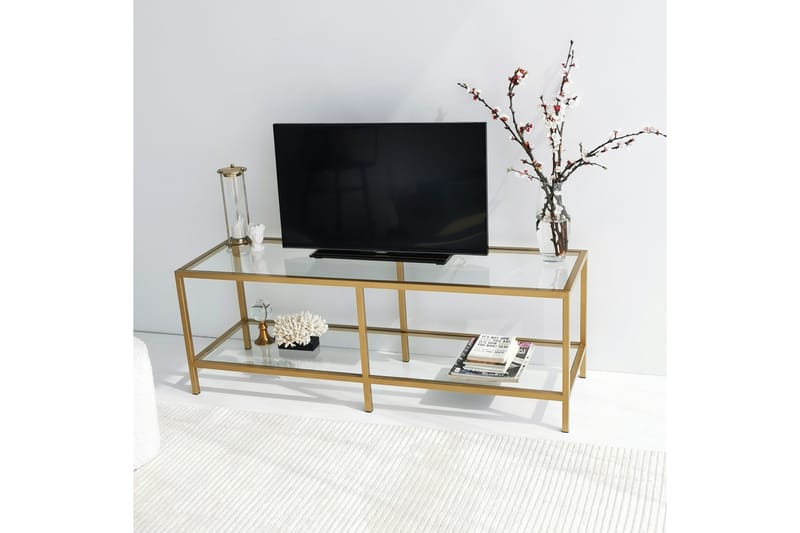 TYNDARIS Tv-bänk 130 cm Guld - Möbler - Vardagsrum - Tv-möbler & mediamöbler - Tv-bänkar