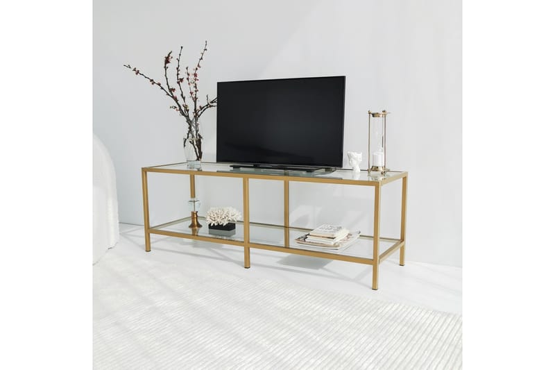 TYNDARIS Tv-bänk 130 cm Guld - Möbler - Vardagsrum - Tv-möbler & mediamöbler - Tv-bänkar