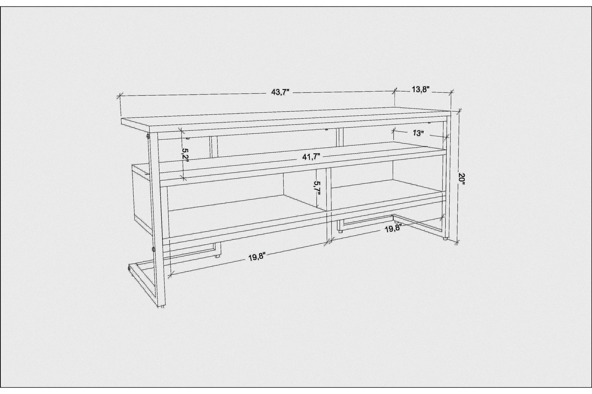 UKHAND Tv-bänk 110x49,9 cm Svart - Möbler - Vardagsrum - Tv-möbler & mediamöbler - Tv-bänkar