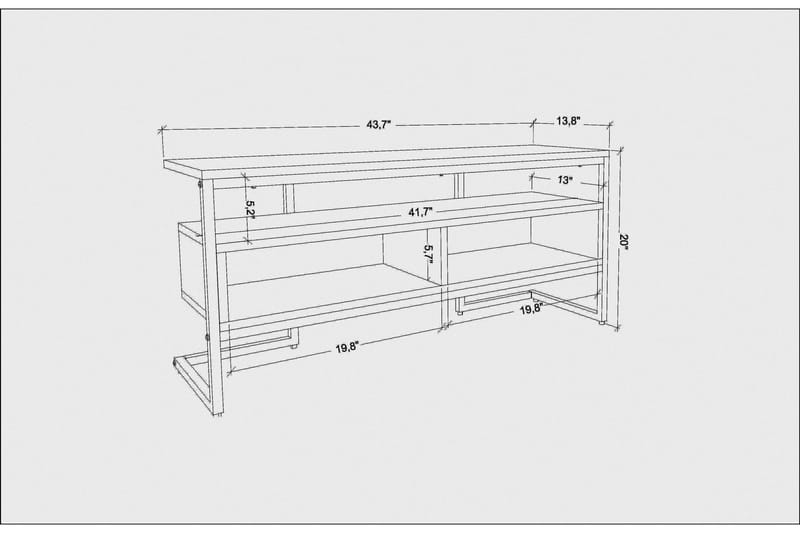 UKHAND Tv-bänk 110x49,9 cm Svart - Möbler - Vardagsrum - Tv-möbler & mediamöbler - Tv-bänkar