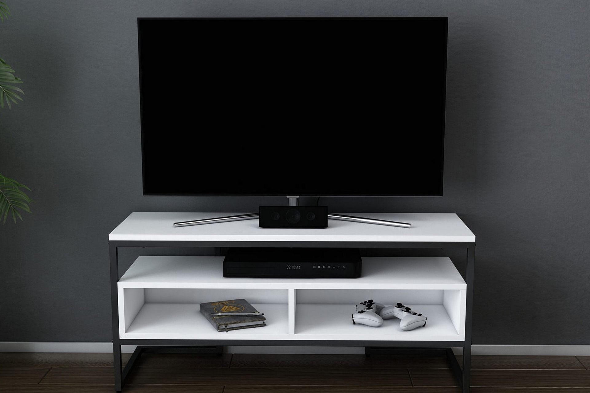 UKHAND Tv-bänk 110x49,9 cm Svart - Möbler - Vardagsrum - Tv-möbler & mediamöbler - Tv-bänkar