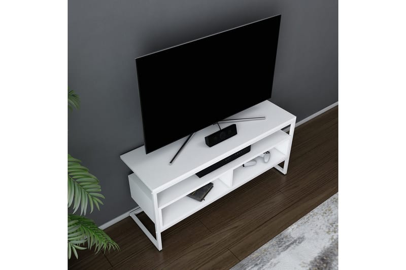 UKHAND Tv-bänk 110x49,9 cm Vit - Tv-bänkar