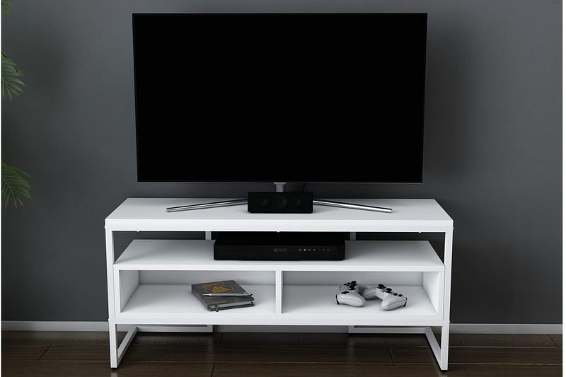 UKHAND Tv-bänk 110x49,9 cm Vit - Tv-bänkar