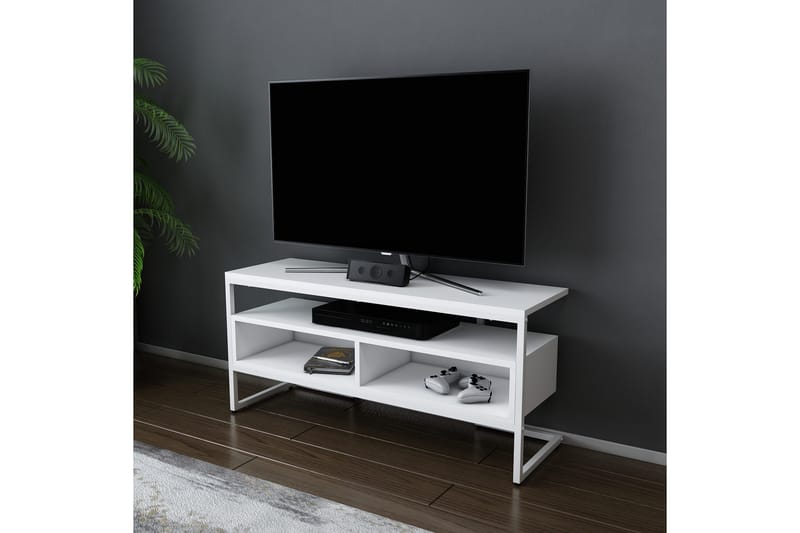 UKHAND Tv-bänk 110x49,9 cm Vit - Tv-bänkar