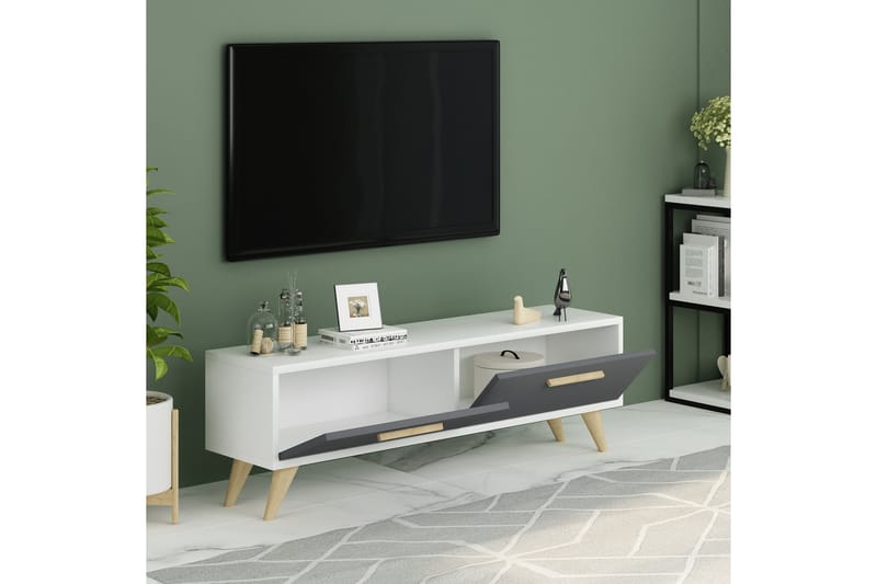 UKHAND Tv-bänk 120x45 cm Vit - Tv-bänkar