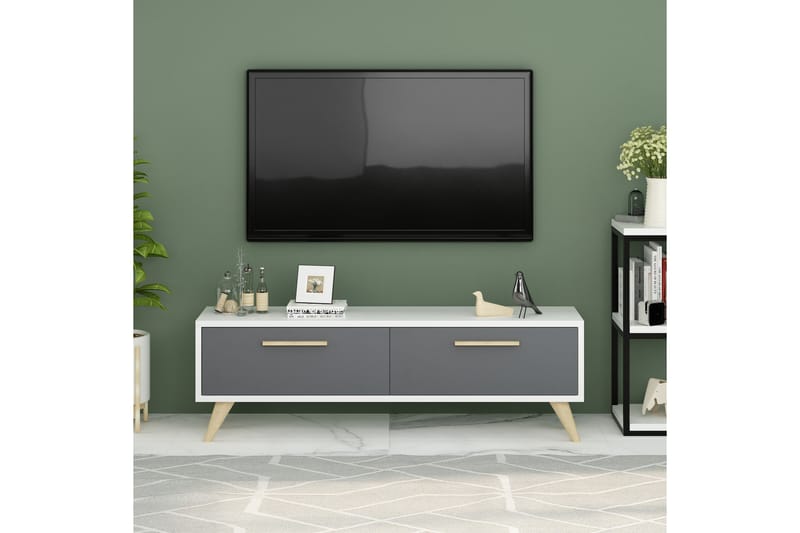 UKHAND Tv-bänk 120x45 cm Vit - Tv-bänkar