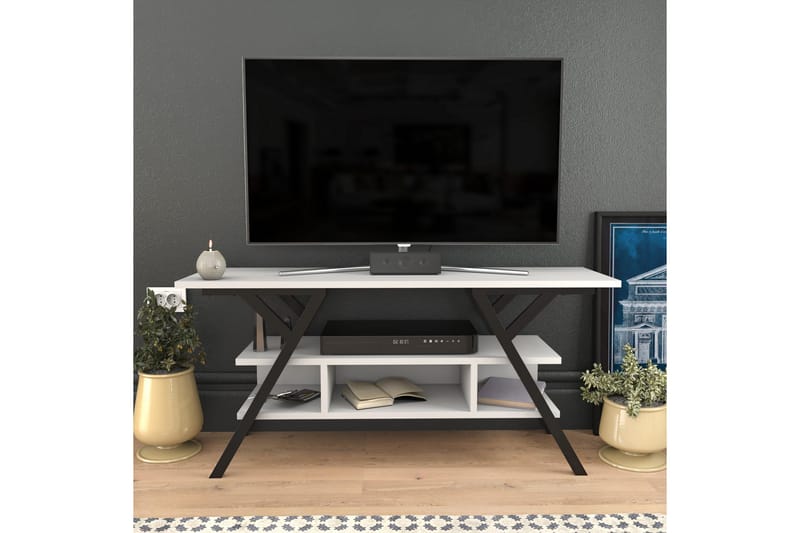 UKHAND Tv-bänk 120x55 cm Svart - Möbler - Vardagsrum - Tv-möbler & mediamöbler - Tv-bänkar