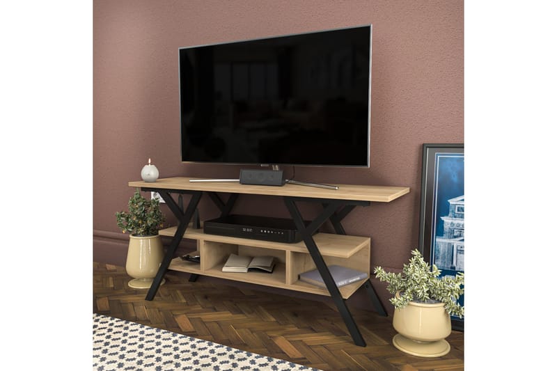 UKHAND Tv-bänk 120x55 cm Svart - Möbler - Vardagsrum - Tv-möbler & mediamöbler - Tv-bänkar