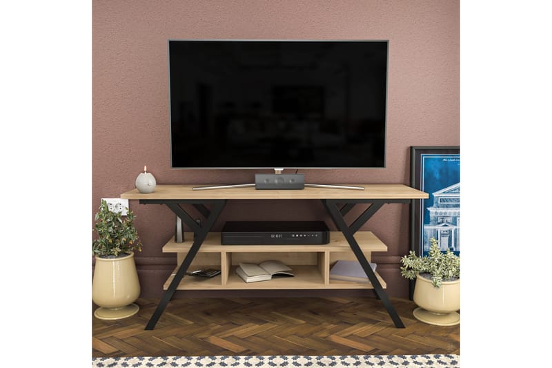 UKHAND Tv-bänk 120x55 cm Svart - Möbler - Vardagsrum - Tv-möbler & mediamöbler - Tv-bänkar