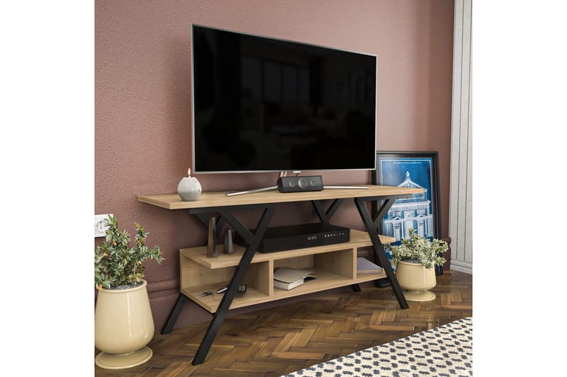 UKHAND Tv-bänk 120x55 cm Svart - Möbler - Vardagsrum - Tv-möbler & mediamöbler - Tv-bänkar