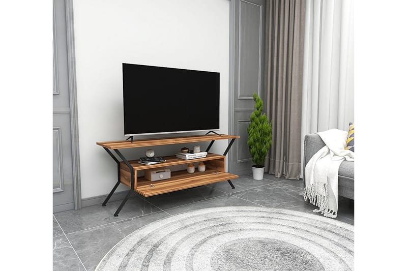 UKHAND Tv-bänk 124x54 cm Brun - Möbler - Vardagsrum - Tv-möbler & mediamöbler - Tv-bänkar