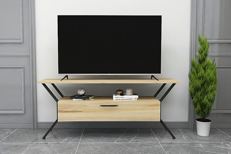 UKHAND Tv-bänk 124x54 cm Flerfärgad - Möbler - Vardagsrum - Tv-möbler & mediamöbler - Tv-bänkar