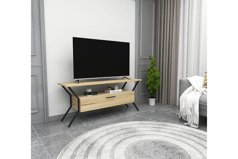 UKHAND Tv-bänk 124x54 cm Flerfärgad - Möbler - Vardagsrum - Tv-möbler & mediamöbler - Tv-bänkar