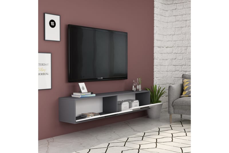 UKHAND Tv-bänk 150x45 cm Antracit - Möbler - Vardagsrum - Tv-möbler & mediamöbler - Tv-bänkar