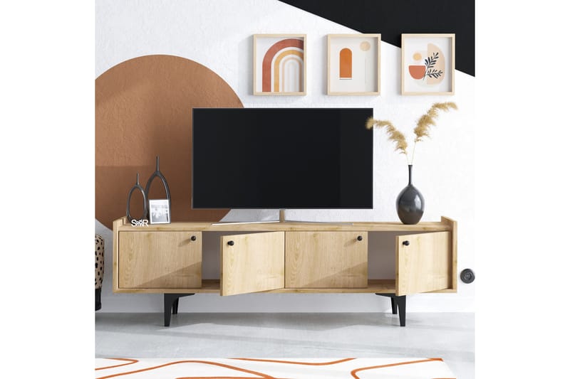 UKHAND Tv-bänk 150x57 cm Blå - Möbler - Vardagsrum - Tv-möbler & mediamöbler - Tv-bänkar