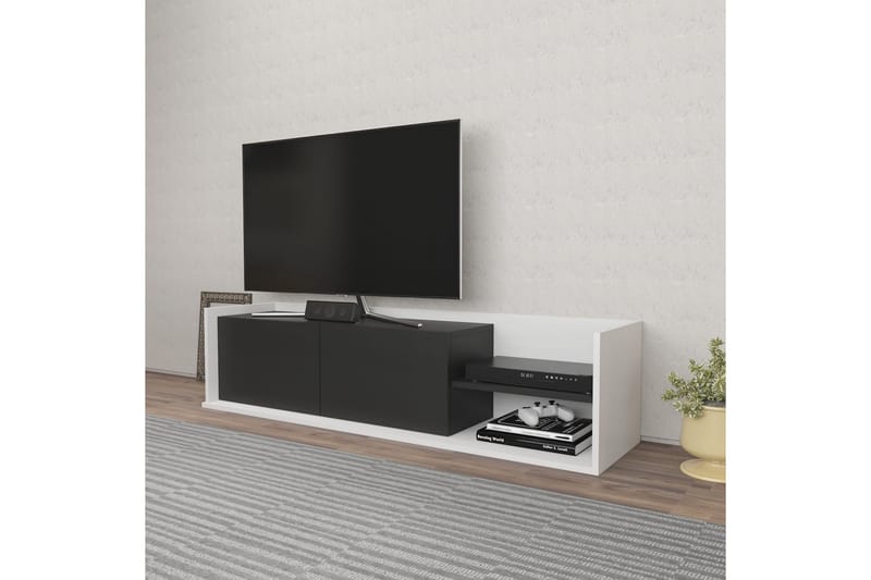 UKHAND Tv-bänk 160x36,8 cm Vit - Tv-bänkar