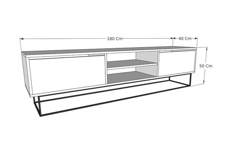 UKHAND Tv-bänk 180x50 cm Brun - Möbler - Vardagsrum - Tv-möbler & mediamöbler - Tv-bänkar