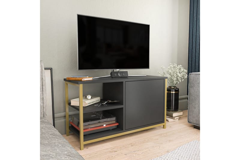 UKHAND Tv-bänk 89,6x50,8 cm Guld - Möbler - Vardagsrum - Tv-möbler & mediamöbler - Tv-bänkar