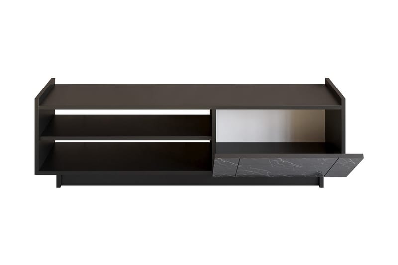 Ulica Tv-bänk 140 cm Dörr + 3 Hyllor - Svart - Möbler - Vardagsrum - Tv-möbler & mediamöbler - Tv-bänkar