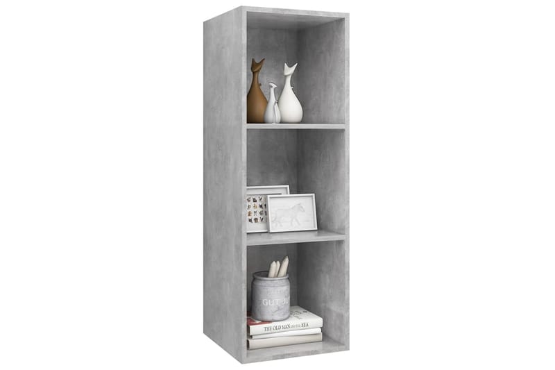 Väggmonterad tv-bänk betonggrå 37x37x107 cm spånskiva - Grå - Möbler - Vardagsrum - Tv-möbler & mediamöbler - Tv-bänkar