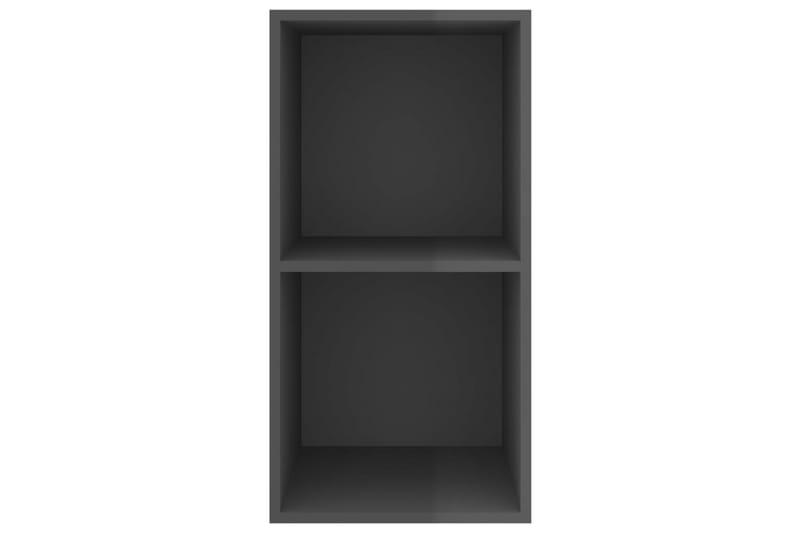 Väggmonterad tv-bänk grå högglans 37x37x72 cm spånskiva - Grå - Möbler - Vardagsrum - Tv-m�öbler & mediamöbler - Tv-bänkar