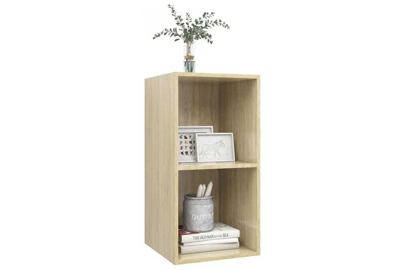 Väggmonterad tv-bänk somona-ek 37x37x72 cm spånskiva - Brun - Möbler - Vardagsrum - Tv-möbler & mediamöbler - Tv-bänkar